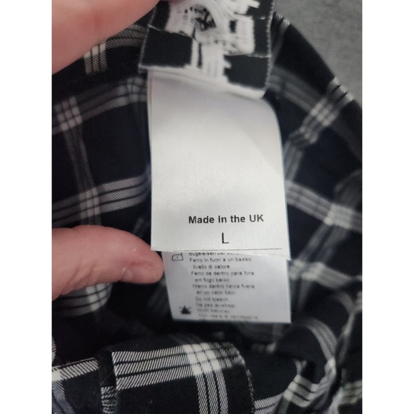 NWT Free People Ragged Priest Wide Leg Plaid Pants Goth Grunge Y2K Street Style - Picture 12 of 14